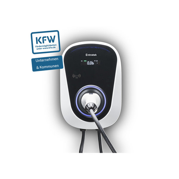 Entratek Wallbox Power Dot Pro (KfW 440 & 441) 22 kW mit App & 7,5 m-Kabel