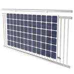 Balkonkraftwerk Montageset - Solarmodul Halterung x2 für Geländer - bis 30° verstellbare Neigung